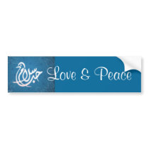Love & Peace bumper sticker