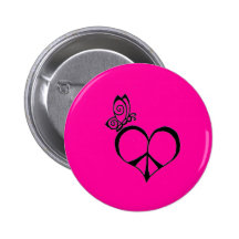love peace buttons