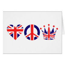 Love Peace Crown Greeting Cards