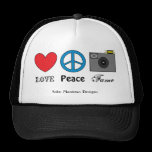 LOVE PEACE FAME hats