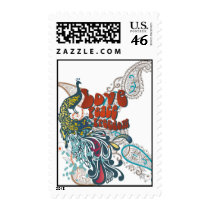 Love, Peace, Freedom Peacock Stamp