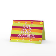Love, Peace, Happiness Card