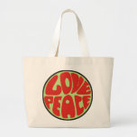 love peace hippie saying bag