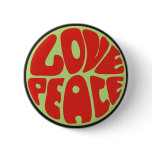 love peace hippie saying button