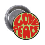 love peace hippie saying button