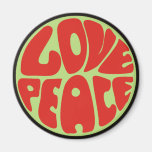 love peace hippie saying magnet