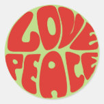 love peace hippie saying sticker