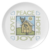 Love, Peace, Hope, Joy Dinner Plates