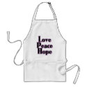 love peace hope violet aprons by Alessandra55 love peace hope violet aprons