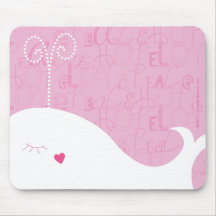 Love Peace Hope Whale Mousepad