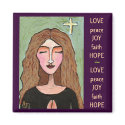 Love, Peace, Joy, Faith & Hope - magnet