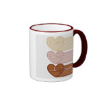 Love, Peace, Joy, Hearts Mug