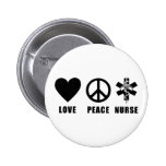 Love Peace Nurse Buttons