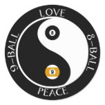 Love Peace pool stickers