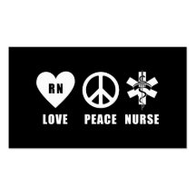 Love Peace RN Business Cards