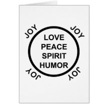 Love, Peace, Spirit, Humor, Joy - Note Card