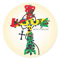 cross, rock, music, illustration, reggae, rasta, love, cute, peace, christian, vintage, tribal, graphic, design, art, graphic-design, graphic design, icons, Sticker with custom graphic design