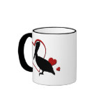 Love Pelican Hearts Mugs