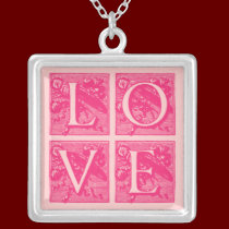 LOVE Pendant in Elegant Font necklaces