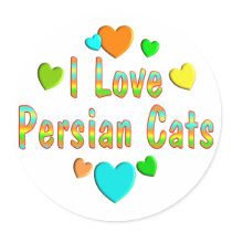 Love Persian Cats Stickers
