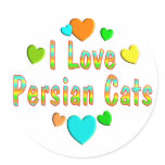 Love Persian Cats Stickers