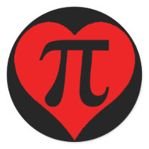 Love Pi Round Sticker