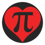 Love Pi Round Sticker