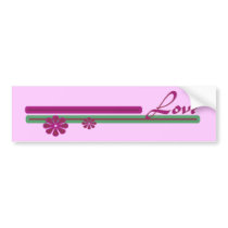 Love pink and green bumper stickers by DonnaGrayson Love pink and green bumper stickers