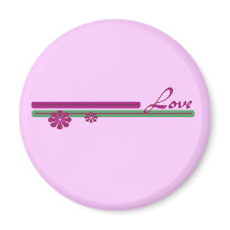 Love pink and green magnets by DonnaGrayson Love pink and green magnets