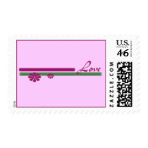Love pink and green postage by DonnaGrayson Love pink and green postage