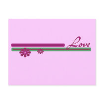 Love pink and green postcards by DonnaGrayson Love pink and green postcards