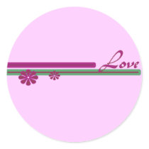Love pink and green stickers by DonnaGrayson Love pink and green stickers