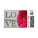Love Pink Daisy Postage postage