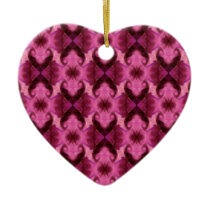 Love Pink Damask Ornament