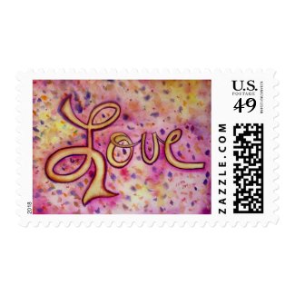 Love Pink Glamorous Postage Stamp