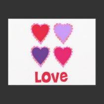 Love Pink Red and Purple Hearts postcards by jgh96sbc Love Pink Red and Purple Hearts postcards