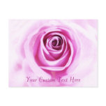 Love Pink Rose Custom text Postcard