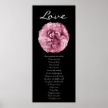 Love - Pink Rose Poster