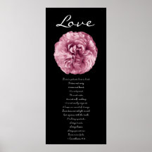 Love - Pink Rose Poster