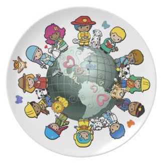 Love Planet Earth: Children Unite for Peace Dinner Plate