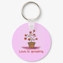Love plant, love is growing Keychain