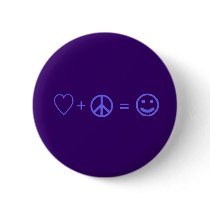 Love plus Peace equals Happiness buttons by original_designs Love plus Peace equals Happiness buttons