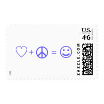 Love plus Peace equals Happiness postage by original_designs Love plus Peace equals Happiness postage