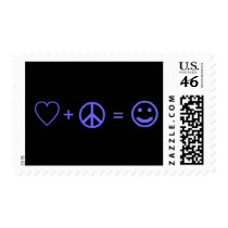 Love plus Peace equals Happiness postage by original_designs Love plus Peace equals Happiness postage
