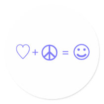 Love plus Peace equals Happiness stickers by original_designs Love plus Peace equals Happiness stickers