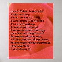 LOVE POEM ON RED ROSE POSTERS