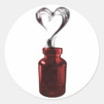 love poison round stickers