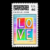 LOVE Pop Art Postage stamps