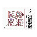 Love stamps in pink