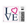 Love Postage Navy Blue And Fuchsia Wedding Stamps